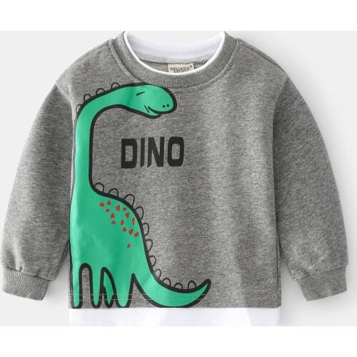 Boys T Shirt Tops Long-Sleeve Toddler Baby Girls Kids Children Cotton Fashion Autumn Spring Print Tees for 2 3 4 5 6 7 8 Years