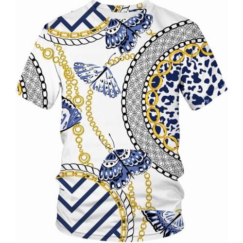 Fashion t-shirt 3D Men/women funny hip hop Chain series tshirt printing streetwear Sumptuous top suit kids t shirt Harajuku Tops