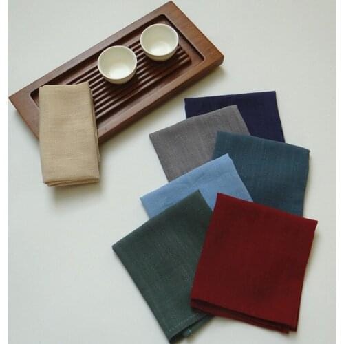 Cotton Linen Tea Napkin Teapot Bowl Cleaning Towel Table Handkerchief Cloth Party Dinner Restaurant Desktop Decoration