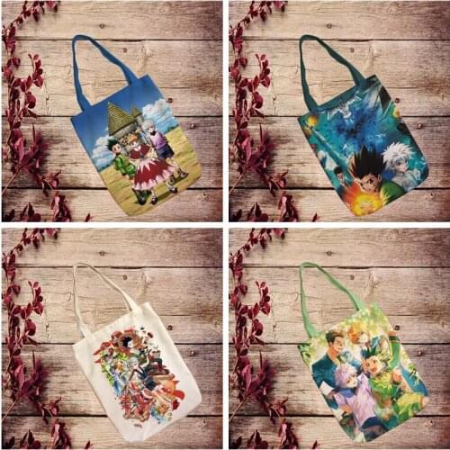 IVYYE 1PCS Hunter×Hunter Fashion Anime Canvas Shoulder Bags Casual Shopping Bag Tote Handbag Travel Girls