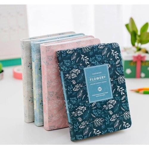 "Flowery ver.2" Beautiful Notebook Any Year Monthly Weekly Planner Agenda Journal Fabric Cover