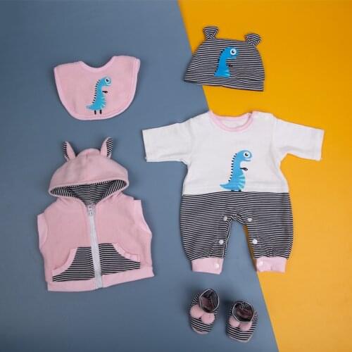 KEIUMI For 20Inch Reborn Doll Dinosaur Suit High Quality Clothes Accessories For Kid Newborn Baby Doll Collection