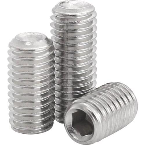 M3 M4 M5 M6 M8 M10 316 Stainless Steel Hex Hexagon Socket Allen Cup Point Grub Screw Set Bolt