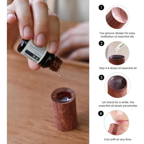 Mini Essential Oil Diffused Wood Yoga Aromatherapy Fragrance Oil Stress Relief Refreshing Meditation Wooden Diffuser Sleep Aid