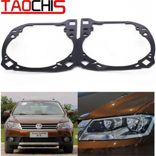 Taochis Car-Styling frame adapter module DIY Bracket Holder for VW Volkswagen Cross Lavida Type Hella 3 5 Projector lens