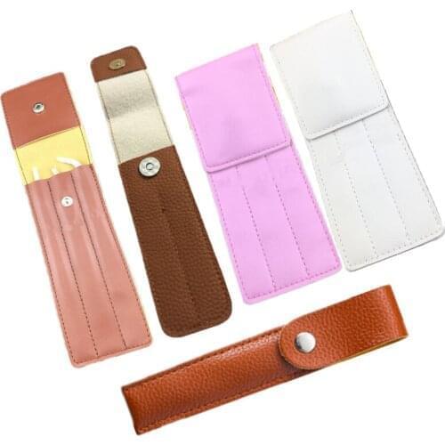 Eyelash Extension Special Tweezers Leather Case Professional storage bag for tweezers Eyelashes Kit Portable safe makeup tools