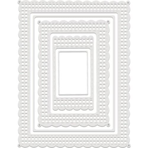 2021 New Rectangle Frame Nesting Metal Cutting Dies For Mould Cut Paper Making Background Album Card Scrapbooking DIY No Stamps