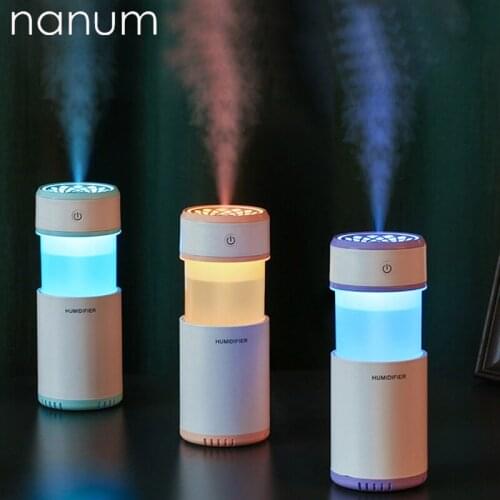 Creative Car Essential Oil Diffuser Mini Ultrasonic Pull Humidifier LED Light USB Aromatherapy Fogger Air Freshener