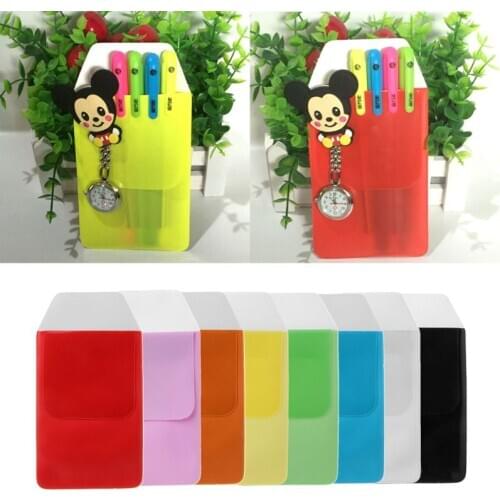 5Pcs/Bag PVC Pen Bags Pencil Case Pocket Protector Office Hospital Doctor nurse Supply