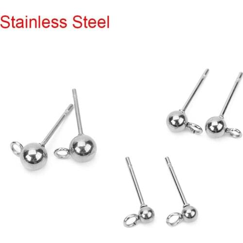 20pcs Hypoallergenic Stainless Steel Stud Earring Post Earings Ear Pins DIY Earring Findings Craft Jewelry Suppliers Wholesalers