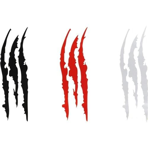 40cm*12cm Car Reflective Monster Sticker Black/Red Scratch Stripe Claw Marks Car Auto Headlight Vinyl Decal Car Styling