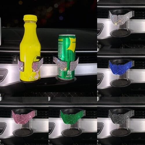 Universal Crystal Mug Holder Car Bling Cup Drinks Holder Car Air Outlet Storage Rack Cup Rack for Car Water Car Accessories