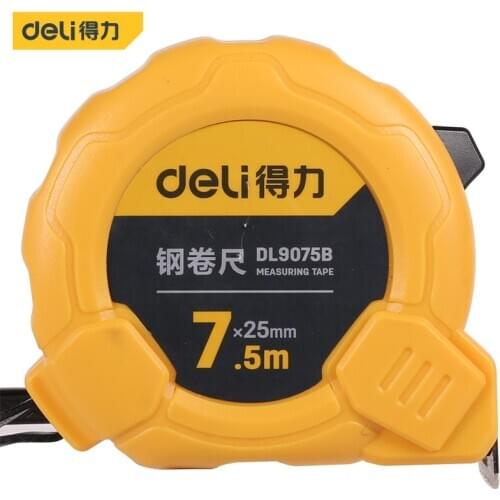 Deli Retractable Ruler Measuring Tape Portable Pull Ruler Metric Gauging Tool High Accuracy Auto Lock Gauging Tape Measure