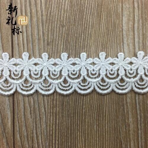 High Quality 15Yards 2.7cm Wide White Costume Decoration Trimming Embroidery Sew DIY Craft Lace Trim Ribbon For Wedding Party