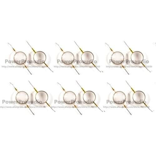 12PCS 34.4MM Voice Coil Polyester Film 34.5 Core Horn Tweeter Diaphragm Unilateral Outlet KSV Treble Speaker Repair Accessorie