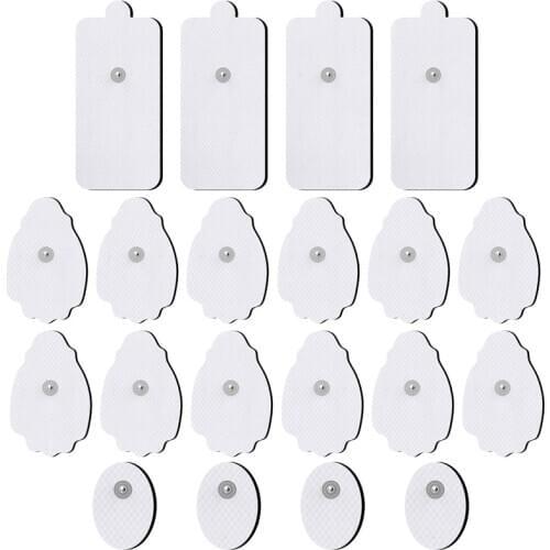 20 One Electrode Pads, Reusable Self-Adhesive Replacement Pads for TENS Unit Muscle Stimulator Machine, Fit for Standard 3.5mm S