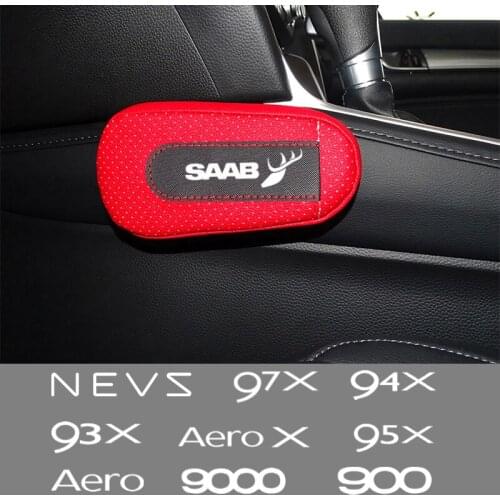 Car soft leather leg pads knee pads seat support Accessories For Saab 9-1 9-3 9-4 9-5 9-9 9000 Hirsch Sonett car accessories