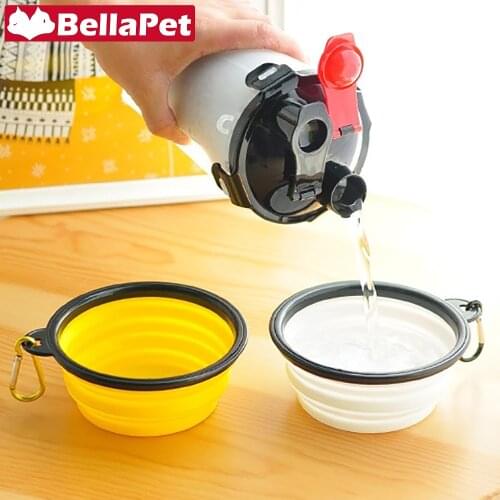 Large Dog Drinking Bottle Pet Drinking Bowl for Dogs Water Drinker Pet Product Double Bowl Outdoor Travel Dog Accessories