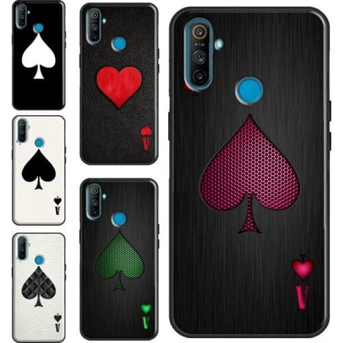 Ace of Spades Case For OnePlus 8 Pro 9 Pro Nord 7T 8T 9R Cover For Realme C21 C15 C11 C3 GT Q3 6 7 8 Pro