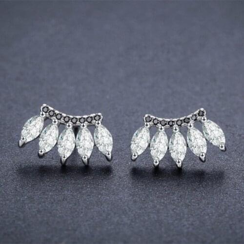 BLACK AWN Vintage 925 Sterling Silver Fine Jewelry Engagement Earrings for Women Wedding Earring T193