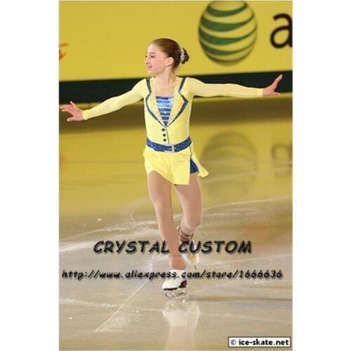 Figure Skating Competition Dress For Children Graceful New Brand Ice Skating Dresses For Kids Custom DR3929