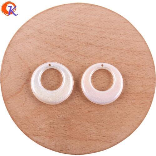 Cordial Design 100Pcs 27*27mm Acrylic Beads/DIY Making/Hand Made/AB Effect/Imitation Pearl/Jewelry Accessories/Earring Findings