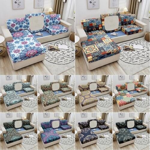 Bohemia Elastic Sofa Seat Cover For Chaise Longue Polyester Slipcover Corner Sofa Seat Cushion Cover 1/2/3/4 Seater
