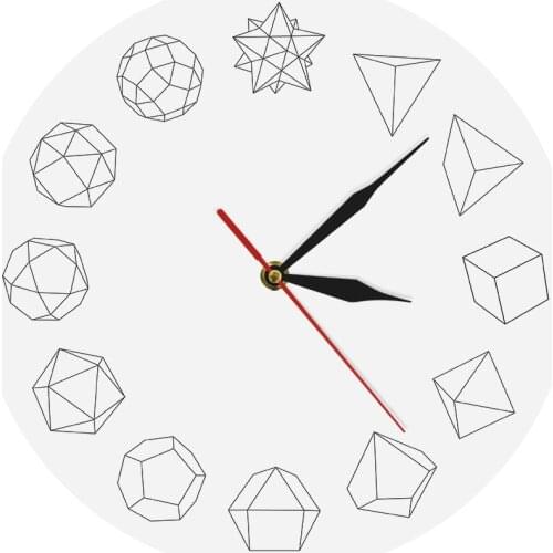 Geometry Decorative Acrylic Wall Clock Stylish Solid Modern Simple Wall Clock Hanging Timepieces Abstract Geometry Decor Watch