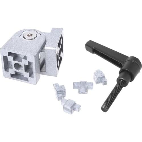 Zinc Alloy Flexible Hinge With Handle Die Cast Pivot Joint Connector For Aluminum Extrusion Profile WXTC