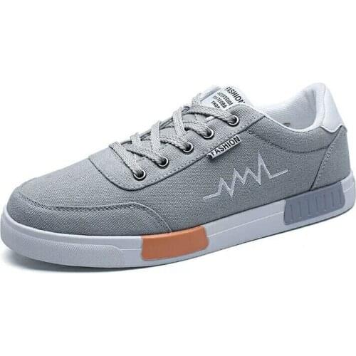 Mens Casual Shoes Fashion Mens Sneakers Summer Canvas Shoes For Men Lace Up Breathable Vulcanized Driving Flats