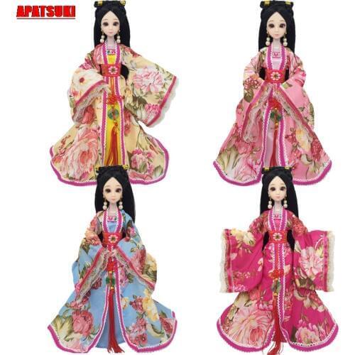 COSPLAY Kids Birthday Party Dresses For Barbie 1:6 Doll Clothes for Ancient Costume Party Dolls Accessories Toys for Children