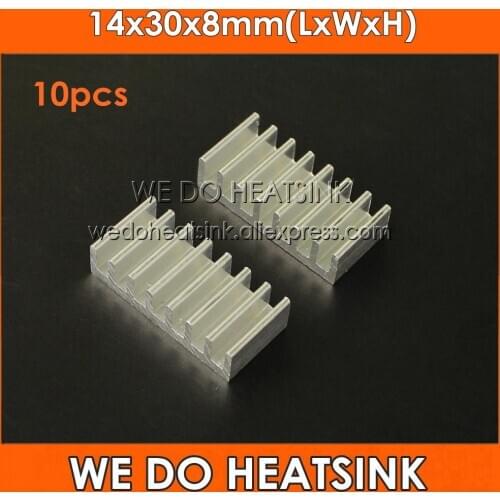 WE DO HEATSINK 10pcs 14x30x8mm DIY Extrusion Epoxy Attach On Heatsink Aluminium Cooler Cooling For DIP