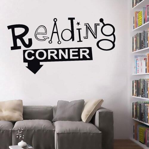 Reading Corner Wall Decal Library Decoration Self-adhesive Vinyl Art Wall Sticker School Calssroom Home Decor Wall Murals Y432
