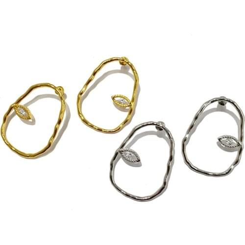 New Abstract Cubic Zircon Eyes Women Stud Earrings Hot Fashion Silver Color Luxury Brand Crystal Earrings