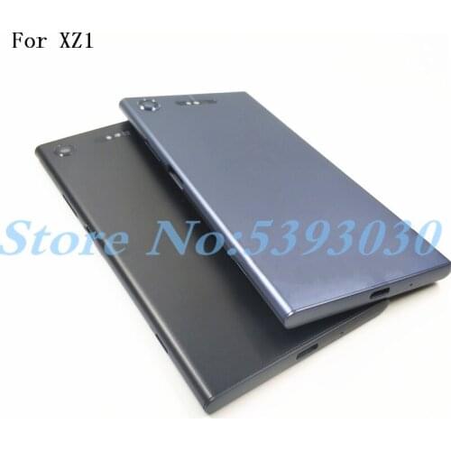 Original New Metal Battery Housing Door For Sony Xperia XZ1 G8341 G8342 Back Cover Case Battery Door Back Cover Frame With Logo