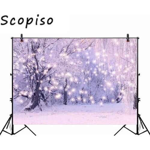 Scopiso Studio Winter Background InteriorDecoration Photography Background Christmas Snow Halo Decoration ProfessionalBackground
