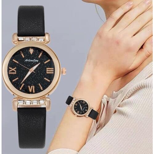 Luxury Starry sky Watches Womens Fashion Leather Wristwatches Ladies Watch Simple Female Quartz Clock Mujer Bayan Kol Saati