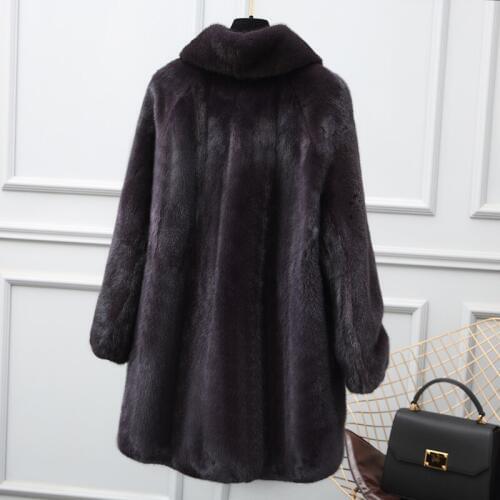 Real Mink Coat Female Luxury Natural Fur Jackets 2020 Winter Jacket Women Warm Long Coats Korean Outwear MY3682