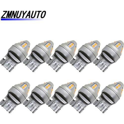 10Pcs T25 3157 P27W 1156 P21W BA15S BAU15S PY21W Brake Lights T20 7440 7443 W21W W21/5W Auto Signal Lamp 10SMD 3030 Chips