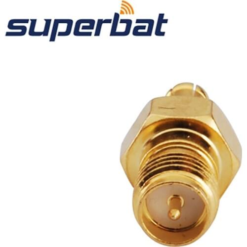 Superbat 5pcs SMA-MCX Adapter RP-SMA Jack to MCX Plug Straight RF Coaxial Connector