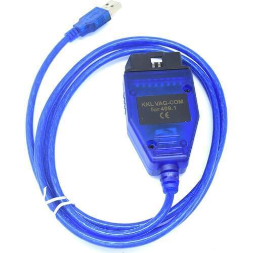 VAG-COM 409.1 Vag Com vag 409Com vag 409 kkl OBD2 USB Cable Scanner Scan Tool Interface For Audi Seat Volkswagen Skoda