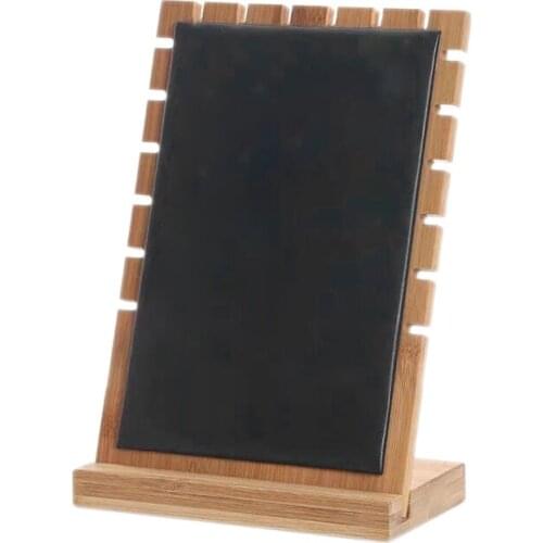 Vertical Wooden Board Jewelry Organizer Necklace Earring Display Jewelry Stand Multifunction Storage Box