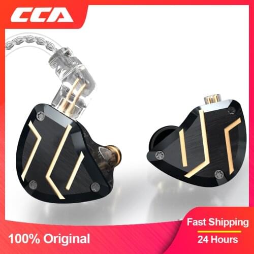 CCA C10 Pro 1DD+4BA IEM In-Ear Monitor Earphones Hybrid Ear-Hook Headphone HiFi Bass Earbuds ChiFi w/ 3.5mm Plug 2 PIN Cable