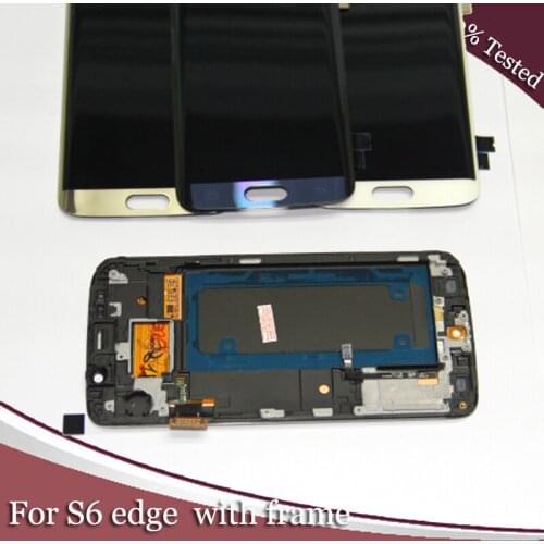 Compatible For Samsung Galaxy S6 Edge LCD Display Touch Screen Digitizer Assembly For G925 G925F G925i White/Blue/Gold