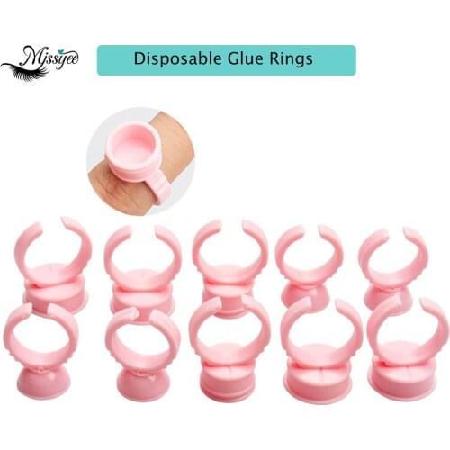 1000 Pcs Eyelash Pallet Holder Set Beauty Makeup Disposable Glue Holder Ring Pallet for Eyelash Extension Tattoo Pigment