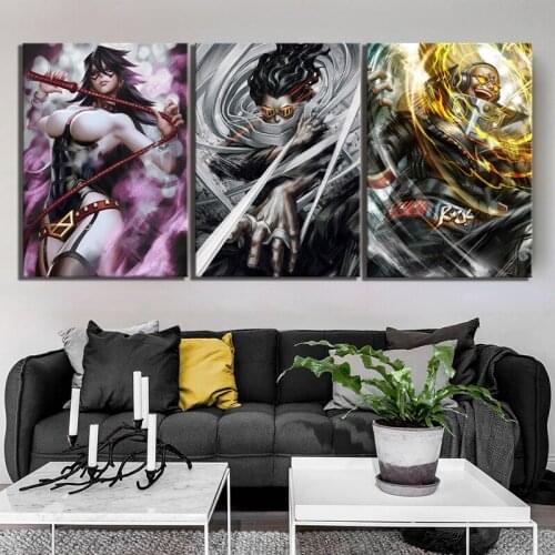 Prints Canvas Painting Home Decor 3 Pcs My Hero Academia Teachers Boku No Hero Anime Wall Artwork Modular Pictures Poster Frame