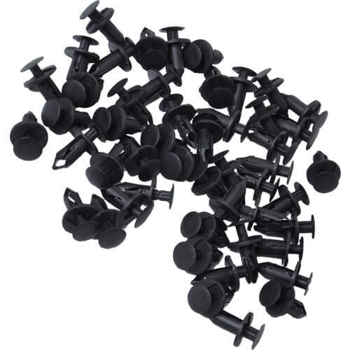 50PCS Auto Car Plastic Bumper Pin Rivet Fasteners Trim Clip Interior Panel Door Clips