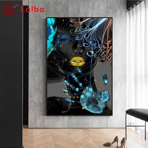 Diamond Painting Abstract art fashion woman Cross Stitch Diamond Mosaic Picture Of Rhinestone Embroidery crystal Beaded