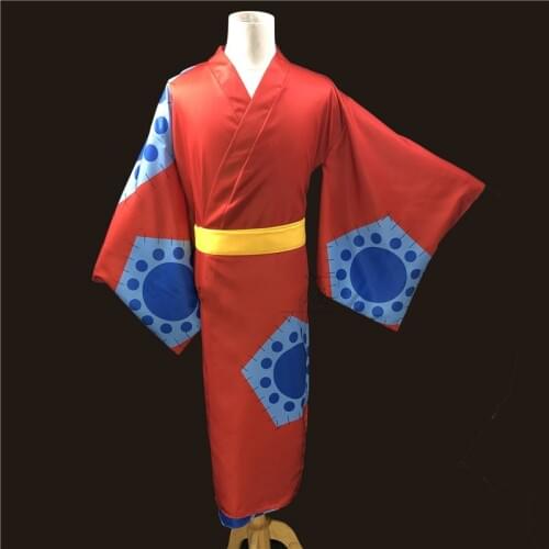Anime One Piece Cosplay Luffy Wano Country Arc Cosplay Costume Kimono Yukata Outfit Customized