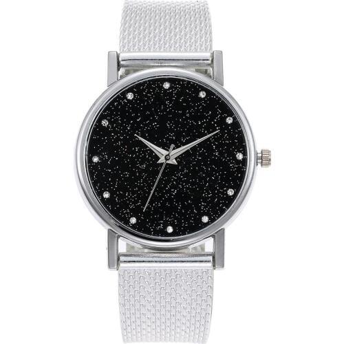 Simple Fashion Starry Sky Series Women Watch Men Casual Mesh Strap Round Dial Analog Quartz Watch For Gift Travel Party reloj